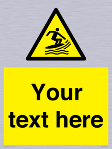 Custom Warning surf craft area